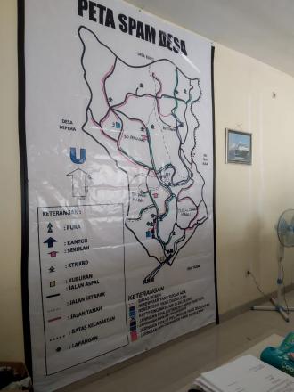 Peta Jaringan Pamsimas III Desa Tunjung Tahun 2019